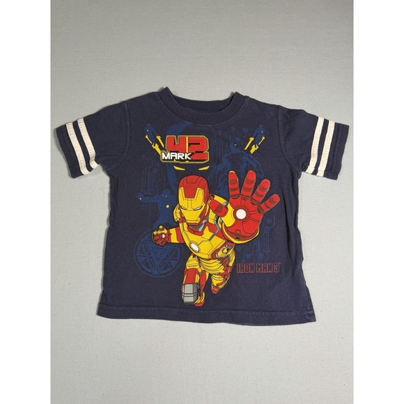 Marvel Other - Boys 24 Months Iron Man Blue Short Sleeve Tee Shirt Tshirt Marvel 2013